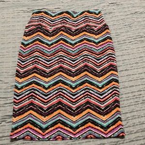 Lularoe Cassie chevron pencil skirt